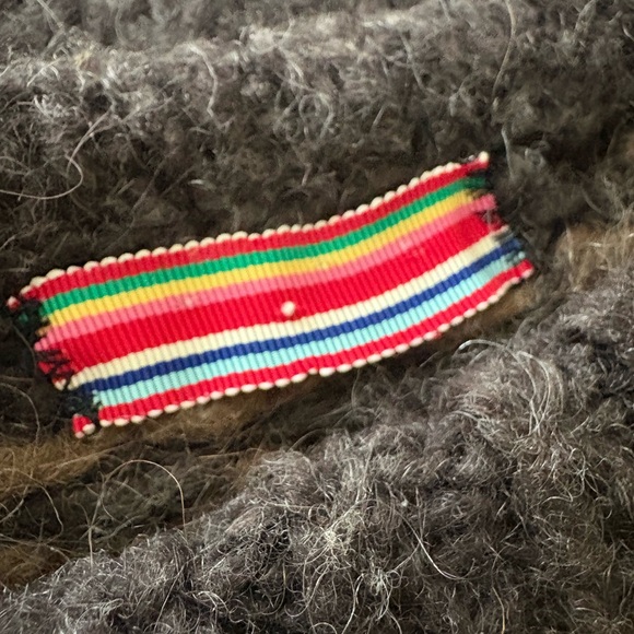 Hand Knit Icelandic Wool Fair Isle Sweater | Nordic Chunky Knit | Small–Medium - Picture 3 of 6